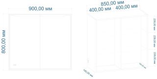 Зеркало-шкаф с подсветкой Art&Max Merano левый 90см белый AM-Mer-900-800-1D-L-DS-F